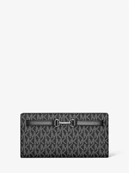 Большой фирменный кошелек с логотипом Carson Michael Kors, черный