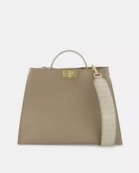 Большой хобо из молескина с застежкой Latouche