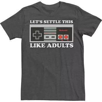 Большой и высокий контроллер Nintendo NES. Давайте разберемся с этой футболкой Licensed Character, цвет Charcoal Heather