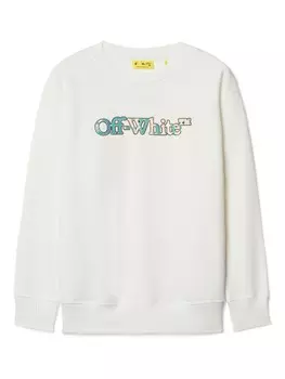 Большой книжный свитер Off-White Kids, белый