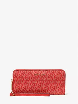Большой континентальный кошелек с логотипом Michael Kors, красный