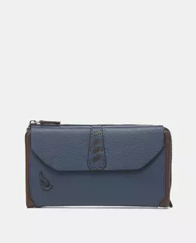 Большой коричневый кожаный кошелек с клапаном Abbacino, коричневый