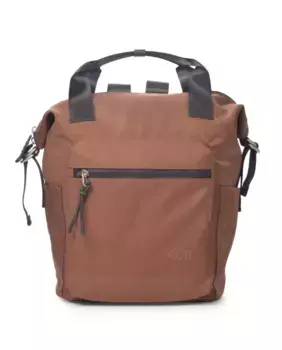 Большой коричневый многопозиционный широкий женский рюкзак Kcb