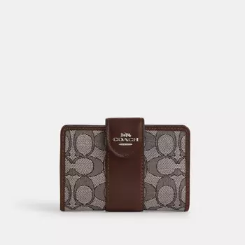Большой кошелек COACH Medium Corner Zip, цвет Sv/Oak/Maple
