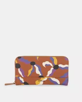 Большой кошелек горчичного цвета с фантазийным принтом Jo & Mr. Joe, желтый