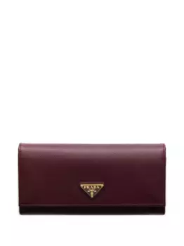 Большой кошелек из сафьяновой кожи Prada, красный