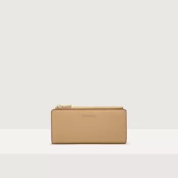 Большой кошелек из зерненой кожи Coccinelle METALLIC TRICOLOR, желтый