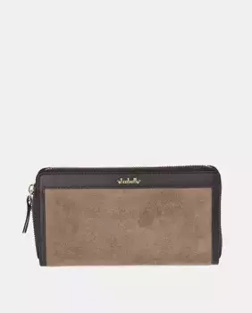 Большой кошелек-кошелек на молнии дымчато-табачного цвета El Caballo, коричневый