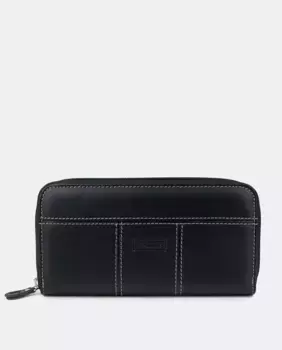 Большой кошелек на молнии Pielnoble, черный