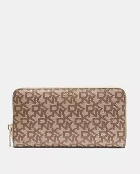 Большой кошелек на молнии с разноцветным принтом DKNY, мультиколор