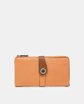 Большой кошелек Oceans Diary из двухцветной оранжевой кожи Abbacino, оранжевый