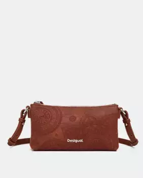 Большой кошелек с эффектом кожи Desigual, коричневый