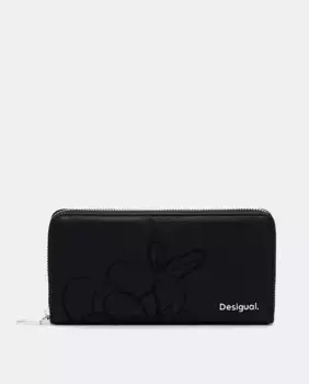 Большой кошелек с эффектом кожи Desigual, черный