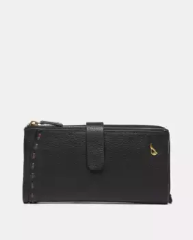 Большой кошелек с кожаной строчкой Abbacino, черный