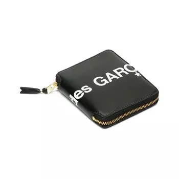 Большой кошелек с логотипом Comme des Garons, черный