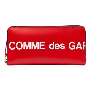 Большой кошелек с логотипом Comme des Garons, красный
