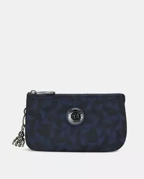 Большой кошелек темно-синего цвета на молнии Kipling, темно-синий
