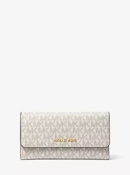 Большой кошелек тройного сложения Jet Set с логотипом Michael Kors
