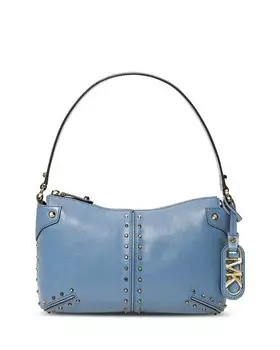 Большой кожаный клатч Astor Michael Kors, цвет Blue
