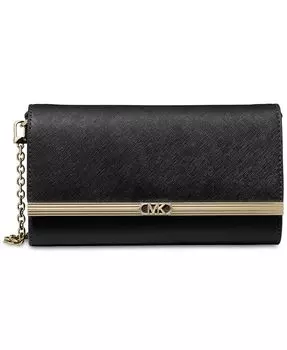 Большой кожаный клатч East West Michael Kors, черный
