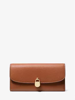 Большой кожаный континентальный кошелек Hamilton Michael Kors, коричневый