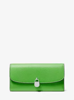 Большой кожаный континентальный кошелек Hamilton Michael Kors, зеленый