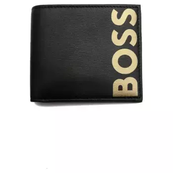 Большой кожаный кошелек BC Boss, черный