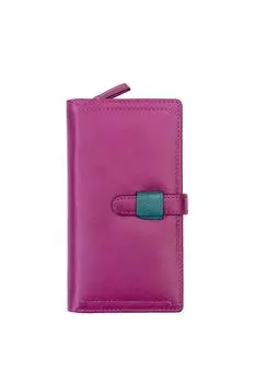 Большой кожаный кошелек двойного сложения Orchard PRIMEHIDE, фиолетовый