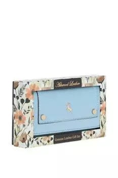 Большой кожаный кошелек на 7 карт 'Siena' с RFID-защитой Ashwood Leather, синий