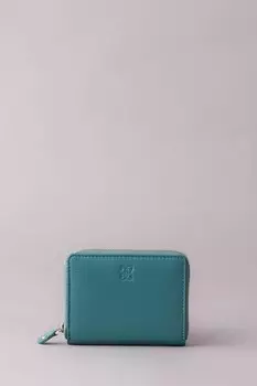 Большой кожаный кошелек на молнии Lakeland Leather, зеленый