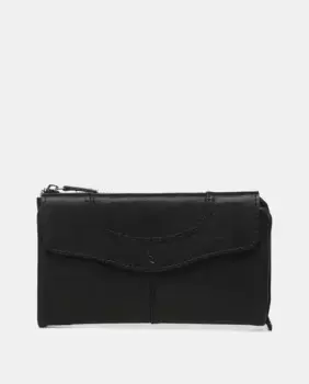 Большой кожаный кошелек с внутренним отделением для карт Abbacino, черный