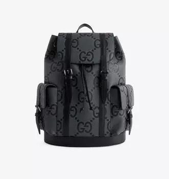 Большой кожаный рюкзак с монограммой gg Gucci, мультиколор