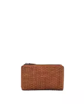 Большой кожаный женский кошелек из мытой кожи The Bagging Co, светло-коричневый