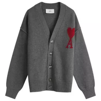 Большой красный кардиган adc Ami Paris, серый