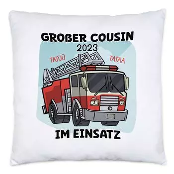 Большой кузен в действии 2023 Подушка Пожарная служба Пожарный Кузены Защитник семьи Спасатель Тату Тата Hey!Print