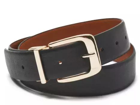 Большой квадратный женский реверсивный ремень Vince Camuto, Reversible Black/Brown