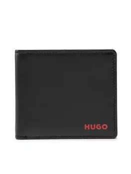 Большой мужской кошелек Hugo, черный