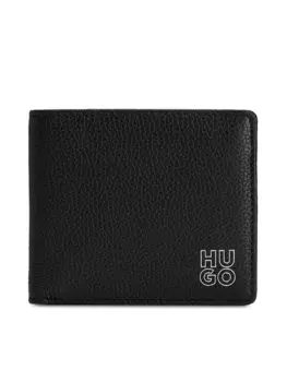Большой мужской кошелек Hugo, черный