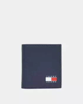 Большой мужской кошелек темно-синего цвета с логотипом Tommy Jeans, тёмно-синий