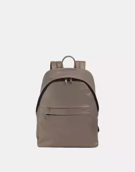 Большой мужской кожаный рюкзак на молнии Dudu, цвет Topo