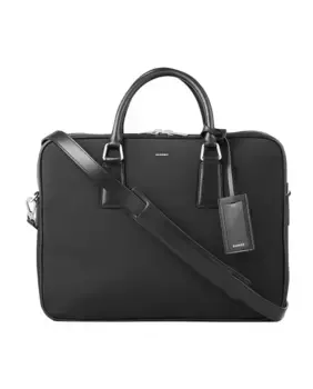 Большой мужской портфель из черного нейлона Sandro, черный