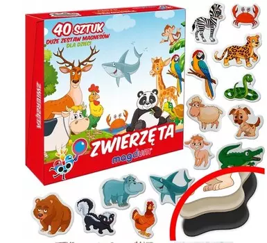 Большой набор магнитов Развивающая игра «Животные» Aston