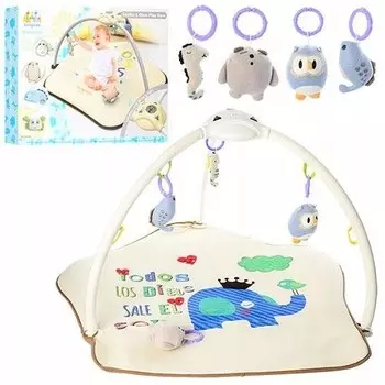 Большой образовательный коврик-проектор с плюшевыми игрушками DMR