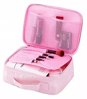 Большой органайзер для дорожной косметички из альпаки, Pozostali producenci, розовый