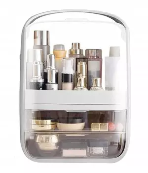 Большой органайзер для шкатулки Косметический шкаф с ящиками из плексигласа Белый F13 Korbi