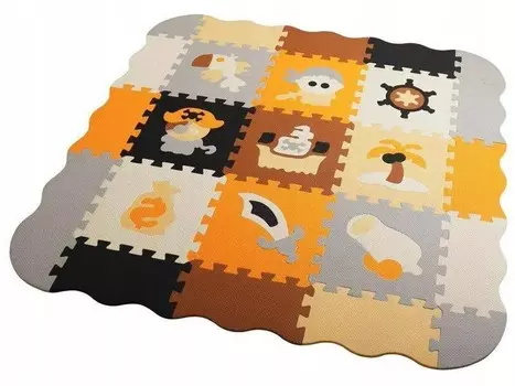 Большой пенопластовый коврик 2в1 3D пазл 114х114 пираты DMR