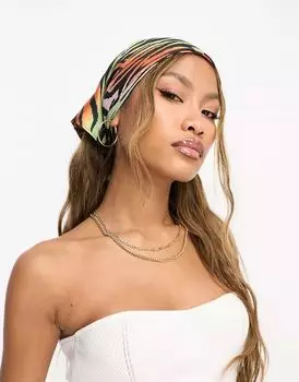 Большой платок с эффектом омбре ASOS с тигровым принтом