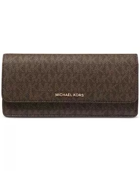 Большой плоский кошелек с логотипом Jet Set Michael Kors, белый