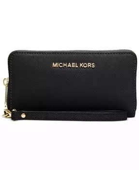 Большой плоский многофункциональный чехол для телефона Jet Set Michael Kors, коричневый