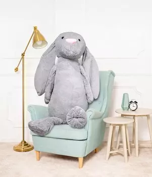 Большой плюшевый мишка кролик Figo, мягкая игрушка-талисман, 160 см, темно-серый Mi Gustaw